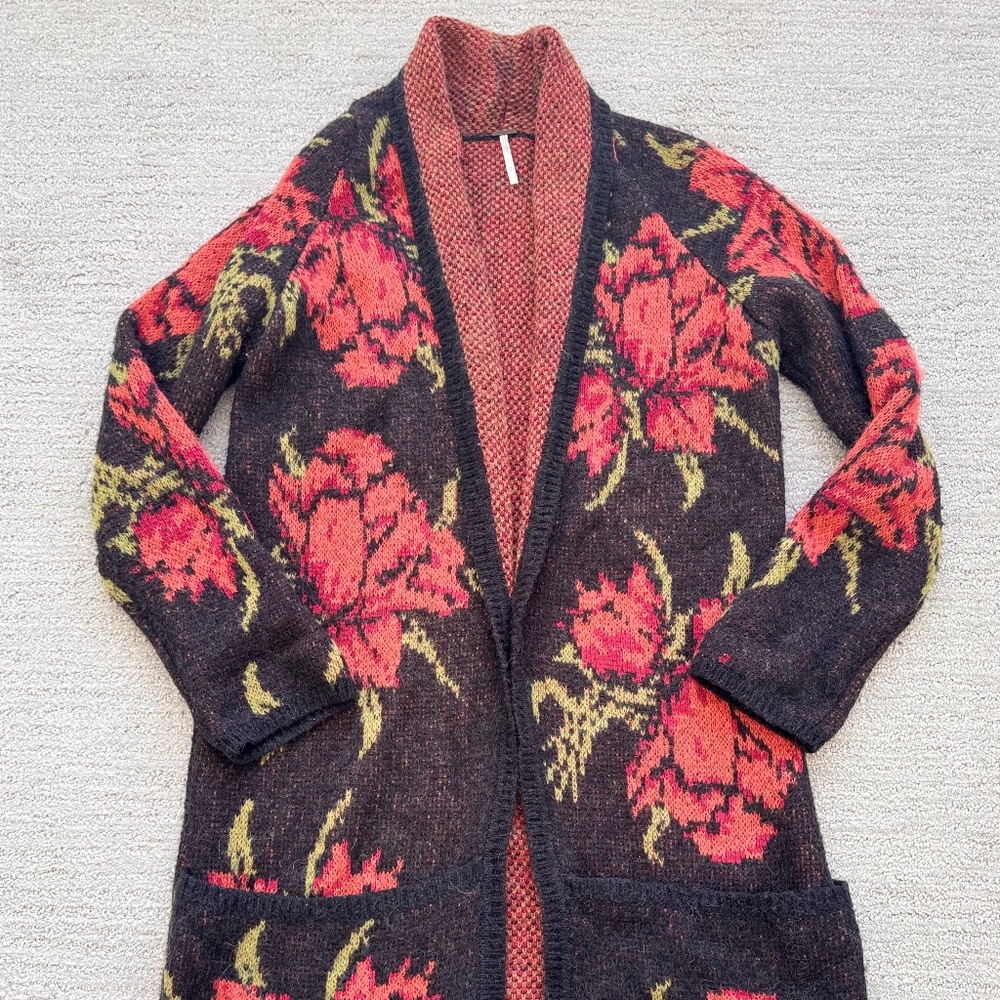 Free People Flower Power Cardigan Small - Picture 2 of 8